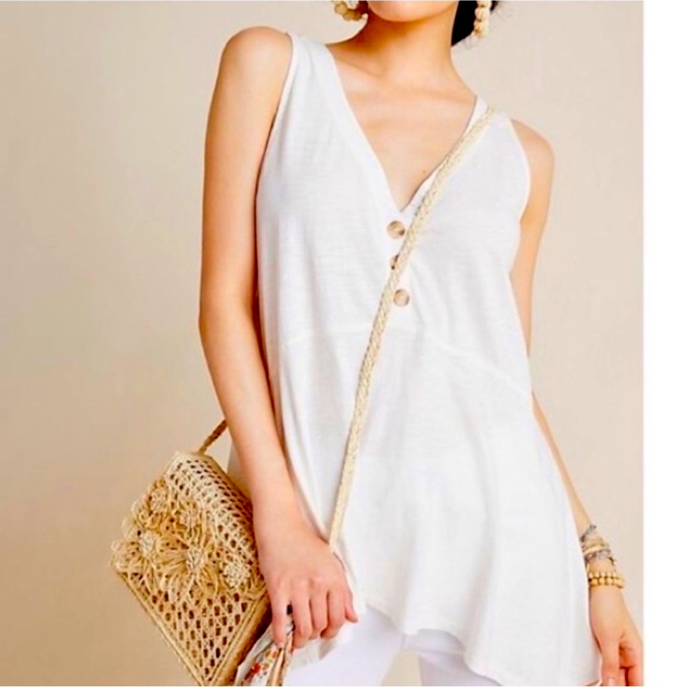 Anthropologie Maeve Flowy Tank Top sz M